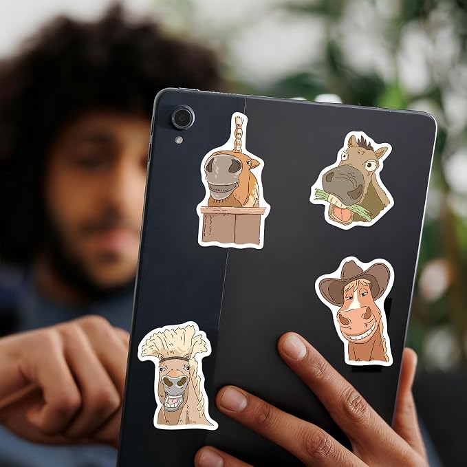 50 PCS Funny Horse Stickers, Waterproof Cute Pony Decals, Humorous Meme - Image 8