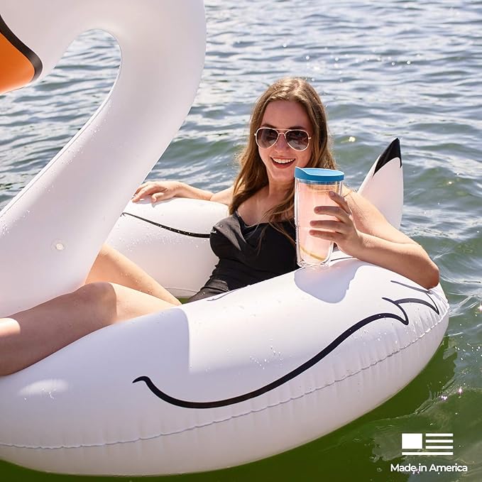 Tervis Palm Tree & Hammock Scene Made in USA Double Walled Insulated Tumbler Cup Keeps Drinks Cold & Hot, 24oz, Unlidded