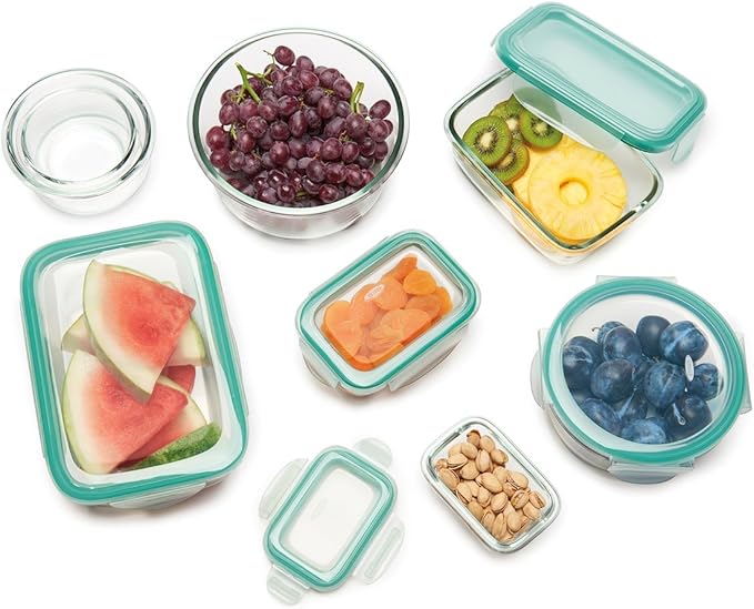 OXO Good Grips 7 Cup Smart Seal Glass Round Airtight Food Storage Container