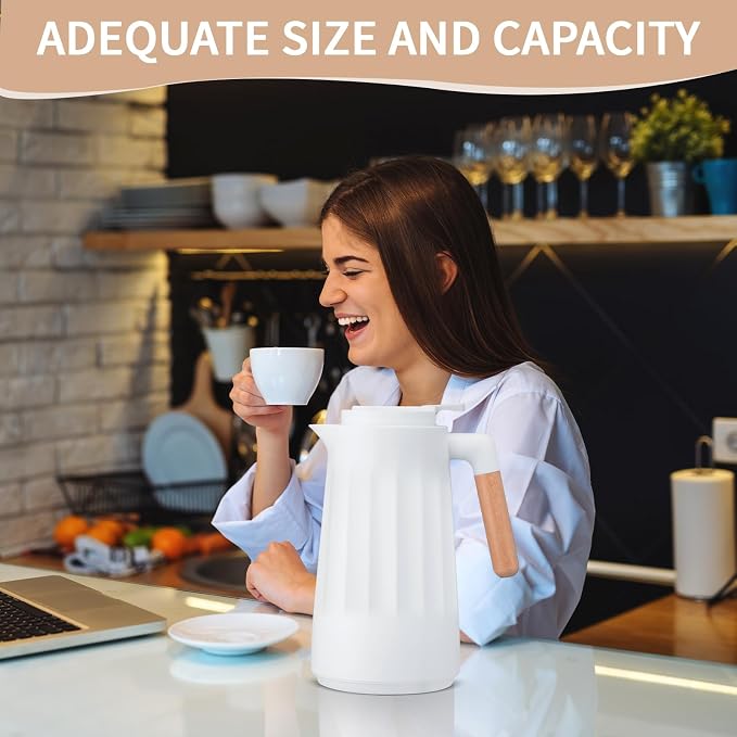 Ziliny 2 Pcs 34 oz Thermal Coffee Carafe - Image 6