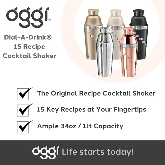 OGGI Dial A Drink Cocktail Shaker - Image 7