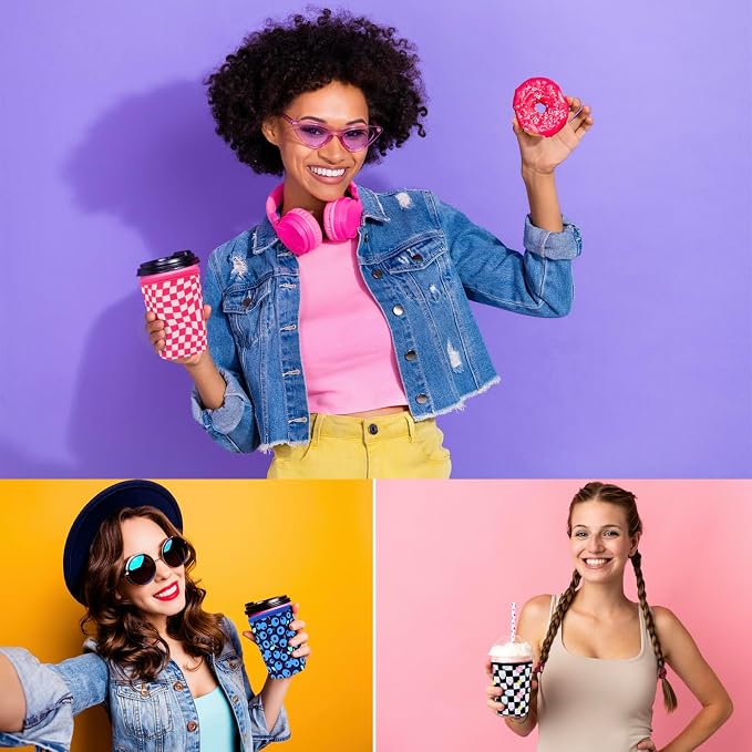 3 Pack Reusable Sleeve for Iced Coffee Cup, Coffee Neoprene Sleeve for Iced&Hot - Image 6