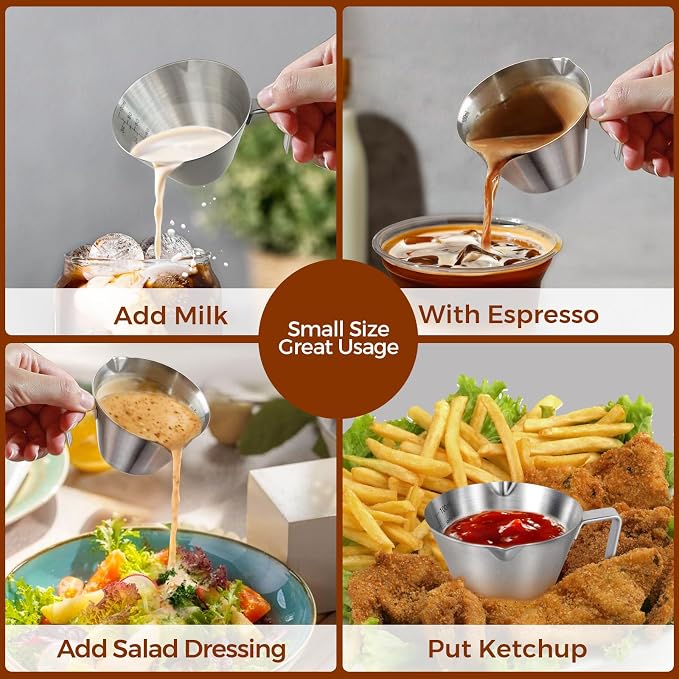 2 Pcs Stainless Steel Espresso Cups - Image 9