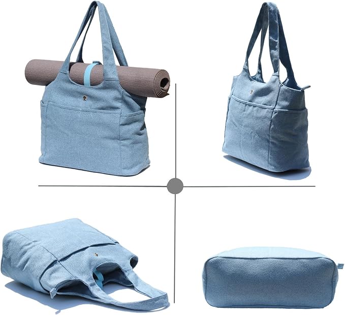 ESVAN Yoga Tote Bag Mat bag Women Shoulder Bags Carryall Tote - Image 7