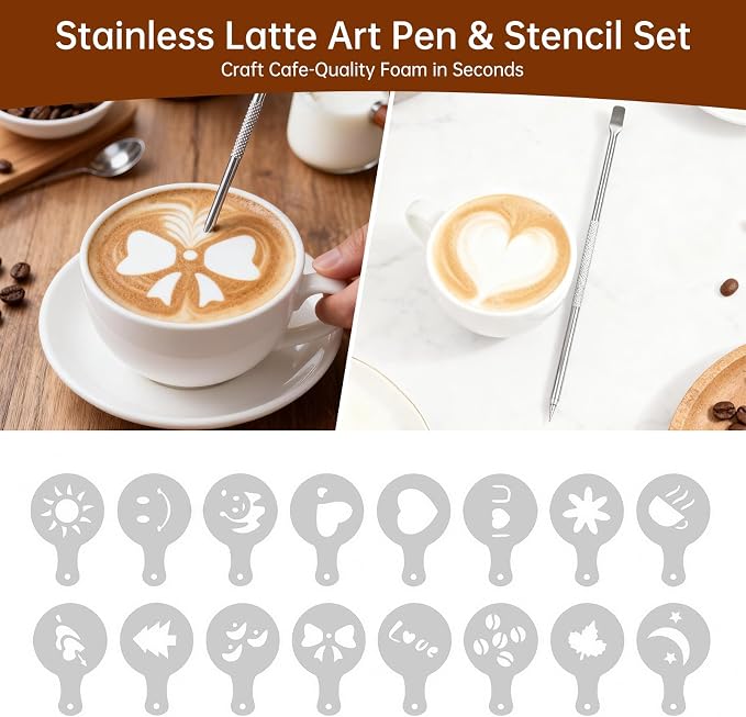 9 Pcs Espresso Accessories Kit, 54mm Espresso Tamper Tools, - Image 9