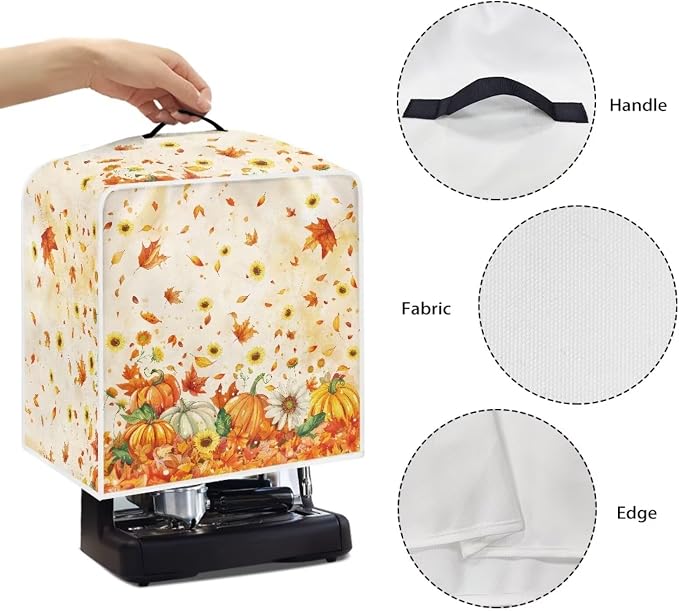 Thanksgiving Pumpkin Maple Leaf Coffee Machine Dust Covers - Image 5