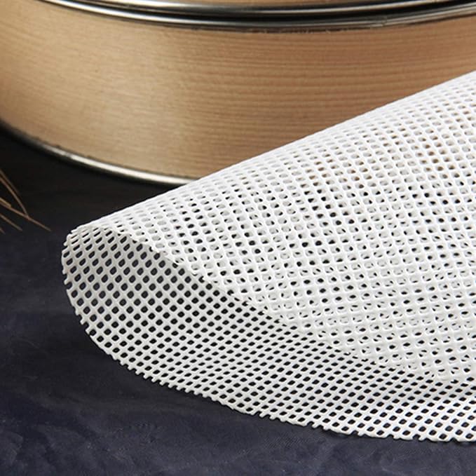 GUCUJI 12 Inch Silicone Bamboo Steamer Liners - Non-Stick, Reusable Steamer Mesh Mats for Steamed Buns, Dumplings, veggies, Dim Sum, Momo, Rice, and fish - Food Grade BPA Free (4Pcs)