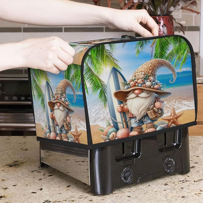 Summer Gnome Starfish Toaster Cover 2 Slice Wide Slot Washable Appliance Covers - Image 7