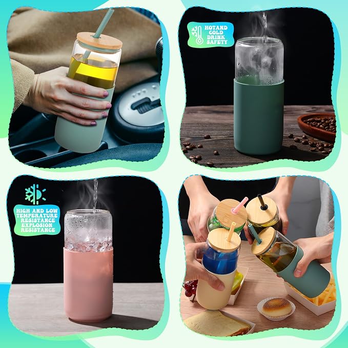 FillTouch 4 Pack 20 oz Glass Cups - Image 7