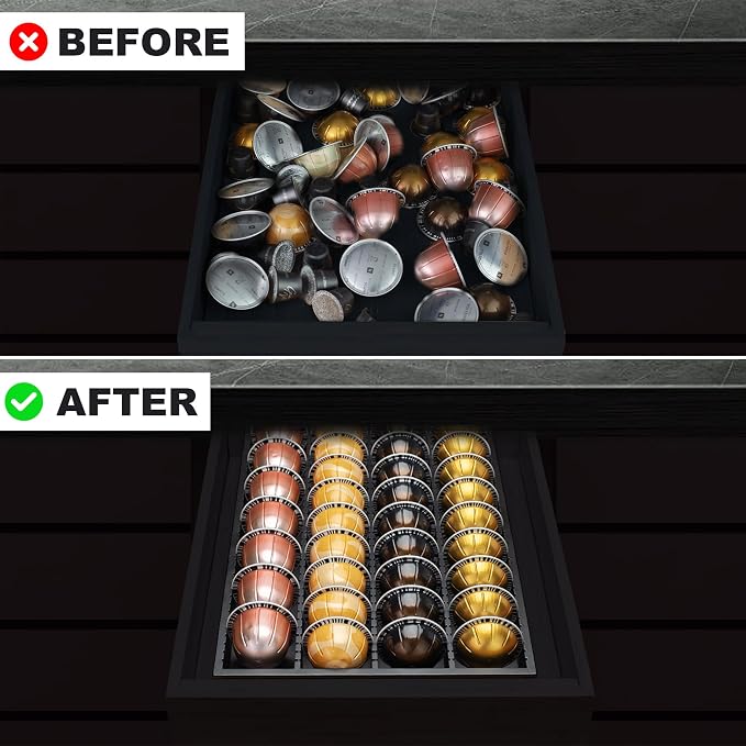 MinBoo Bamboo Coffee Pod Storage Holder Drawer Insert - Image 6