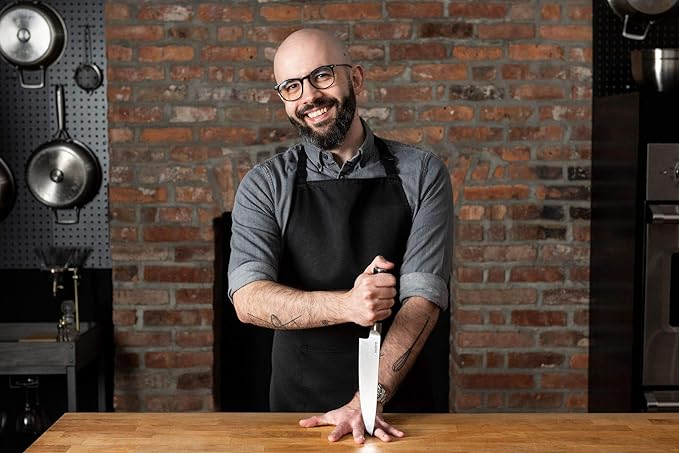 Babish 8-Inch Chef Knife – High-Carbon German 1.4116 Steel Kitchen Knife – Professional Cutlery for Precise Slicing and Chopping