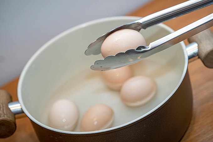 304 Stainless Steel Kitchen Cooking Tongs, 14" and 16" Set of 2 Sturdy Grilling Barbeque Brushed Locking Food Tongs with Ergonomic Grip, Orange