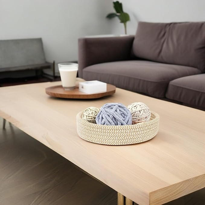 Trivets for Hot Dishes, Pots and Pans, Hot Pads with Storage Basket, Pot Holders for Kitchen, Heat Resistant Mat Protect Counter Home Essentials, Farmhouse Decor (Mix Brown 5 PCS)