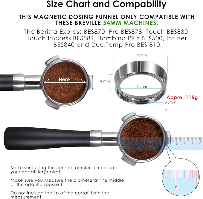 MATOW Magnetic Espresso Dosing Funnel Fits Breville 54mm Portafilter | 8 - Image 9