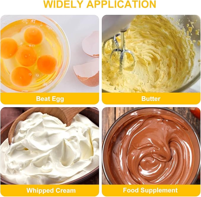 Egg Beater, Hand Easy Whisk Stainless Steel Hand Push Egg Beater Manual Mixer Blender for Home Kitchen Tool Whisking, Beating & Stirring (10 Inch)