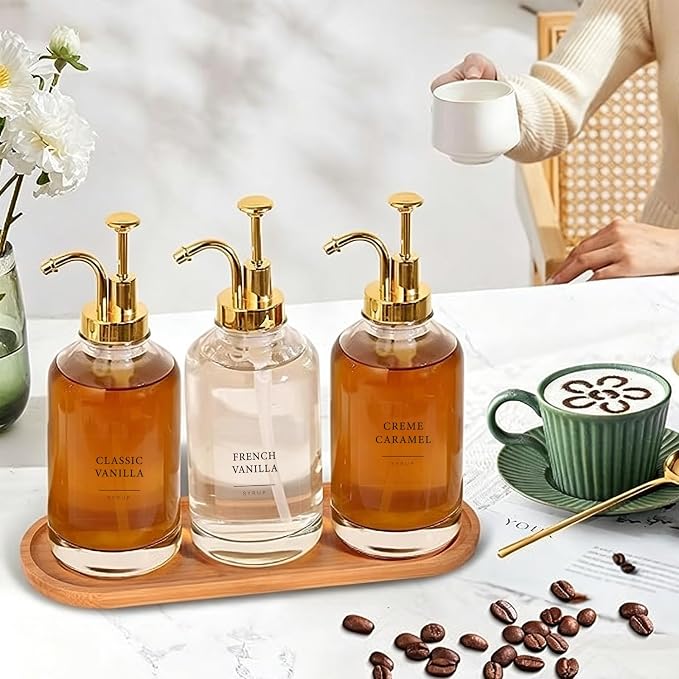 36PCS Transparent Coffee Syrup Labels Stickers, Minimalist Clear Waterproof - Image 7