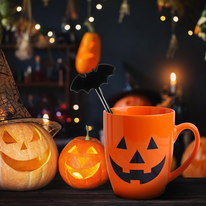 SiliFine 30 Pcs Halloween Swizzle Sticks Plastic Coffee and Cocktail Stirrers - Image 6