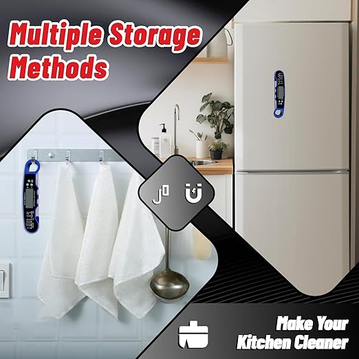 Meat Thermometer Digital, Instant Read Meat Thermometer with Backlight & Magnet for Kitchen, Beef, Grill, Turkey,IP67 Waterproof Cooking Thermometer,Suitable as Stocking Stuffers for Men