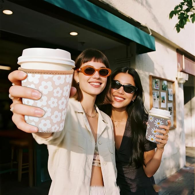 Reusable Insulated Sleeve for Iced Coffee Cup, Coffee Neoprene Sleeve for Cold - Image 7