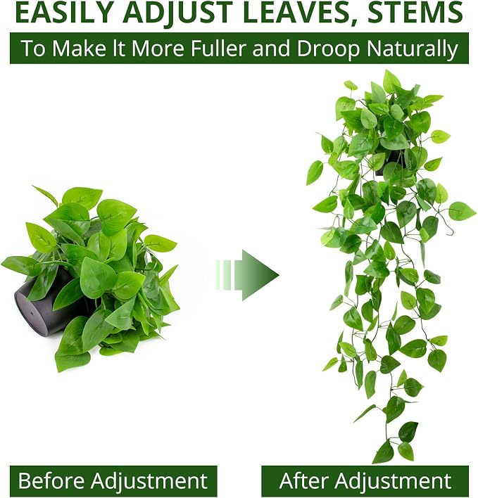 LOYWREE Small Fake Hanging Plant Artificial Potted Plants - Image 8