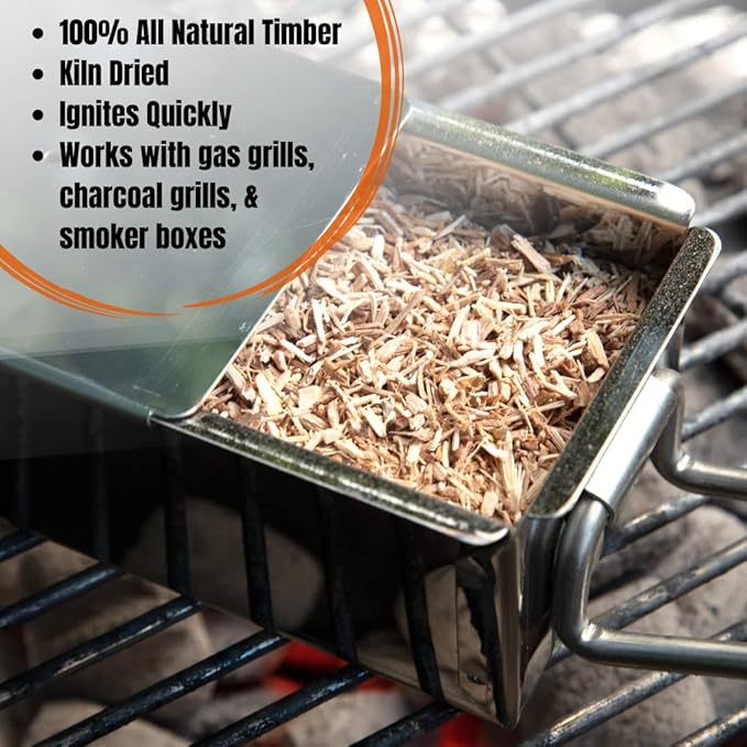 Camerons All Natural Extra Fine Bourbon Oak BBQ Wood Chips for Smokers (1 Pint, 0.47L) Kiln Dried Wood Sawdust Shavings for Cocktail Smoking Guns, Stovetop Smokers, Smoke Boxes-Barbecue Grilling Gifts