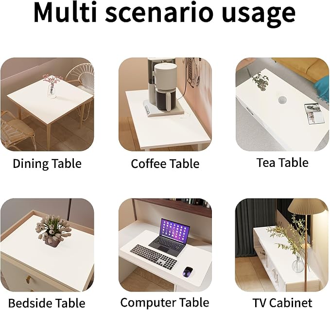 Leather Desk Mat,1.8mm Thick,12x42 Inch Desk Cover,Desk Protector Mat,Dresser Cover Top,Dresser Top Cover,Dresser Top Protector,Desk Covers On Top of Desks(White+White,12×42)