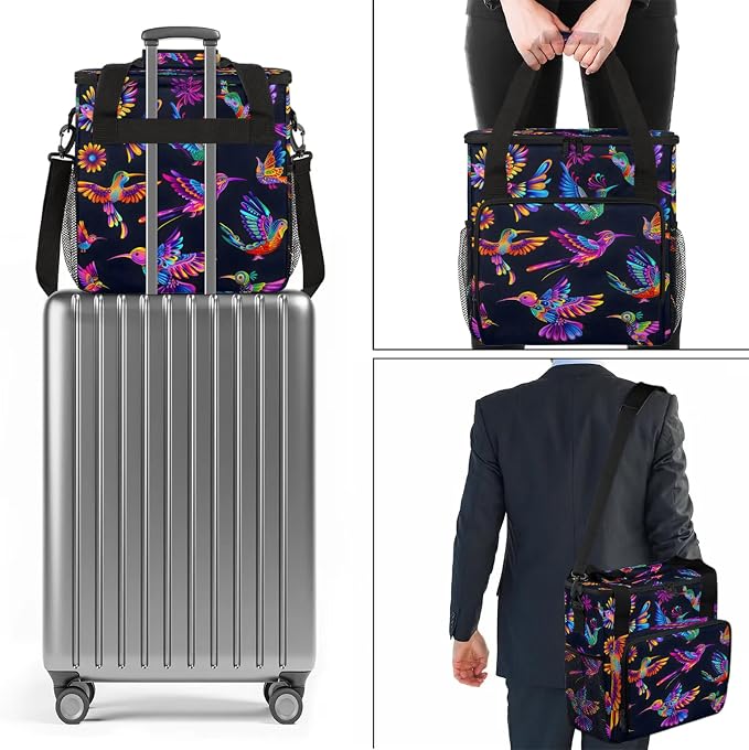 Hummingbird Mexican Theme Coffee Maker Carring Bag, Large Insulated Storage - Image 7