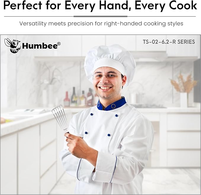 6 Inches Fish Turner, Slotted Fish Spatula Dishwasher Safe NSF (Left Hand), Shovel Brown