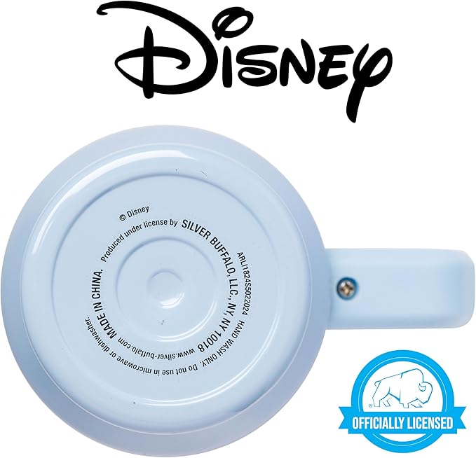 Silver Buffalo Disney Lilo and Stitch Christmas Holiday Santa Hat and Snowflakes Stainless Steel Tumbler with Handle and Straw, Fits in Standard Cup Holder, 40 Ounces