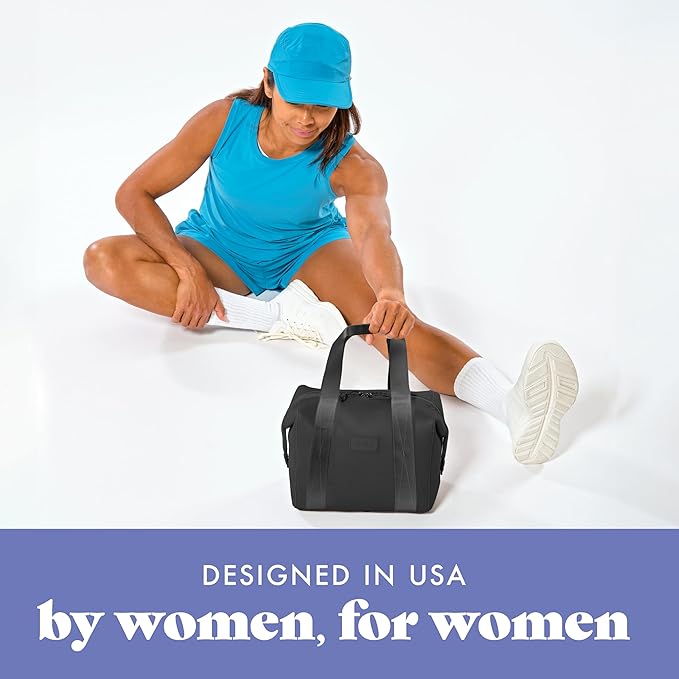 Fit & Fresh Remi Neoprene Lunch Bag For Women - Meal Prep Kit with Containers & XL Ice Pack, Self Insulating Neoprene-like Material, Machine Washable Lunch Bag, Tear-Resistant, Stain-Resistant, Black