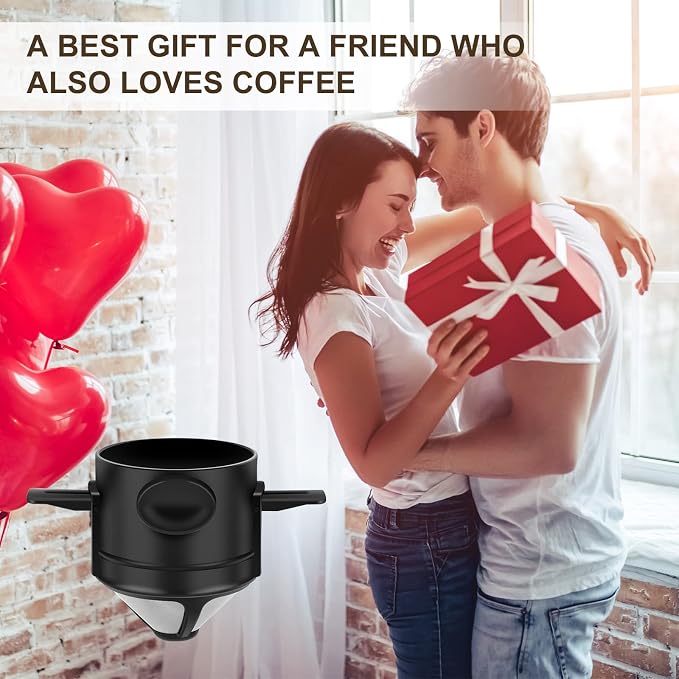 Pour Over Coffee Maker, Portable Stainless Steel Reusable Coffee Filter - Image 7