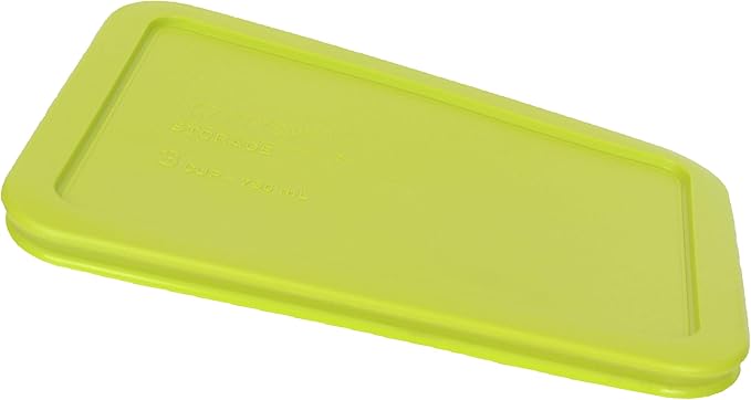 Pyrex 7210-PC 3 Cup Edamame Green Food Storage Replacement Lid (2-Pack) - Made in USA