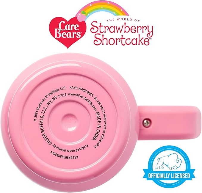 Silver Buffalo Strawberry Shortcake You Are Berry Special Vintage Berry Pink Stainless Steel Tumbler with Handle and Straw, Fits in Standard Cup Holder, 40 Ounces