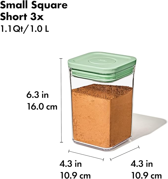 OXO Good Grips 3-Piece POP Container Set with Mini Scoops - Limited Edition Pistachio
