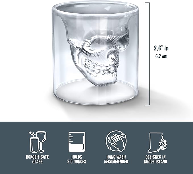 Genuine Fred DOOMED Crystal Skull Shotglass