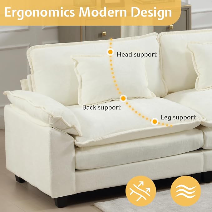 Modular Sectional Sofa, Cloud Couch - Image 8