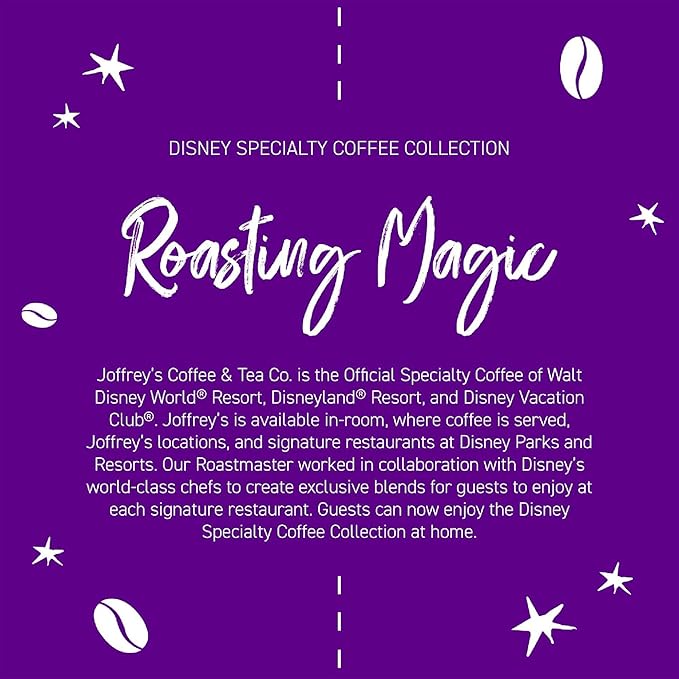Joffrey's Coffee - Disney Princess Trio Coffee Collection, Disney Specialty, Flavored, Arabica Ground, Artisan Medium Roast, Brew or French Press (Ground, 11oz, 3-pack)