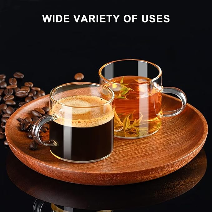 PARACITY Espresso Cups Set of 2, High Borosilicate Espresso Shot Glass - Image 7