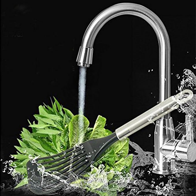 KSENDALO Fish Spatula for Nonstick Pans 2-Pack - Thin Turner for Eggs & Fish | LFGB Nylon, 10,000+ Reviews | Dishwasher Safe