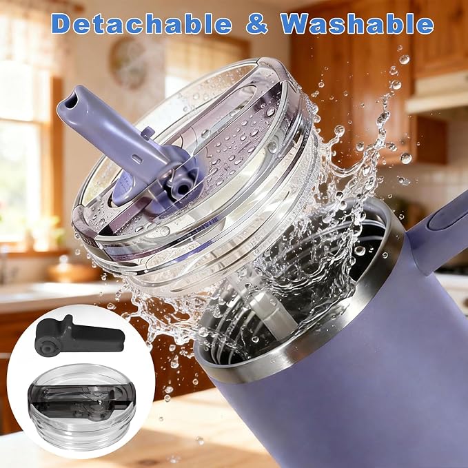2 Pack Detachable Leakproof Lid Replacement - Image 9
