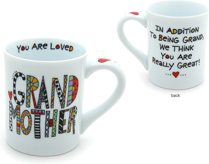 Our Name is Mud “Loved Grandmother” Porcelain Mug, 16 oz.