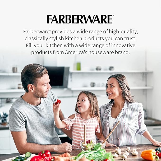 Farberware Edgekeeper 8-Inch Forged Triple Riveted Chef Knife with Self-Sharpening Blade Cover, High Carbon-Stainless Steel Kitchen Knife with Ergonomic Handle, Razor-Sharp Knife, Black