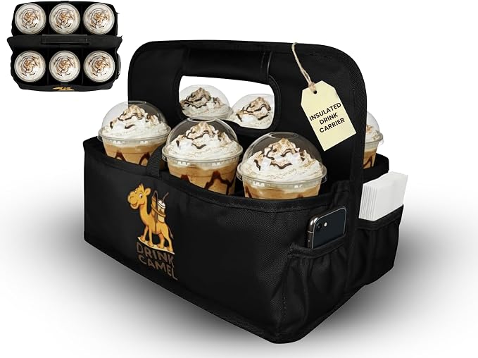 Reusable Drink Carrier with Handle – Durable No-Spill Insulated & Collapsible - Image 10