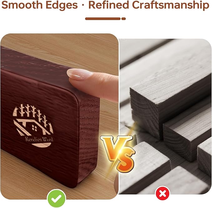 Magnetic Knife Holder for Wall 10 Inch, Premium Oak Wood Magnetic Knife Strip with N52 Strong Magnets, No Drilling Wooden Knife Rack Bar for Kitchen Knives & Tools(Black Walnut Color)