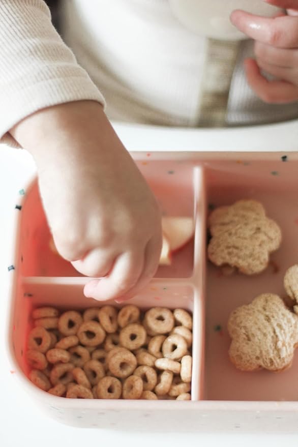 Ullabelle Leak Proof Bento Box Food-Grade Silicone Bento, BPA, Phthalate, Lead, & PVC Free - Bento Lunch Box for Daycare, Kids, & Adults - Leak Resistant Sets With Lids Snack Box Container (Pink)