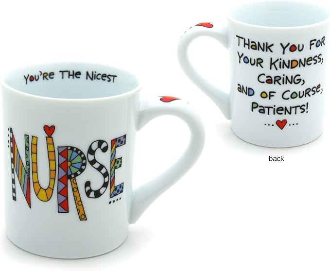 Our Name is Mud “Nicest Nurse” Porcelain Mug, 16 oz.