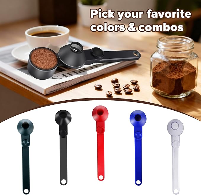 Coffee Scoop Fits Reusable K-Cups 2Tbsp, Food-Grade PCTG Funnel Scoop, - Image 6