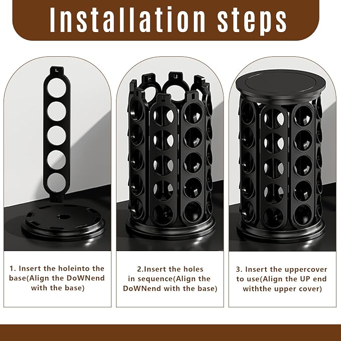 K Cup Holder, Coffee Pod Storage Carousel Holder Organizer Compatible - Image 8