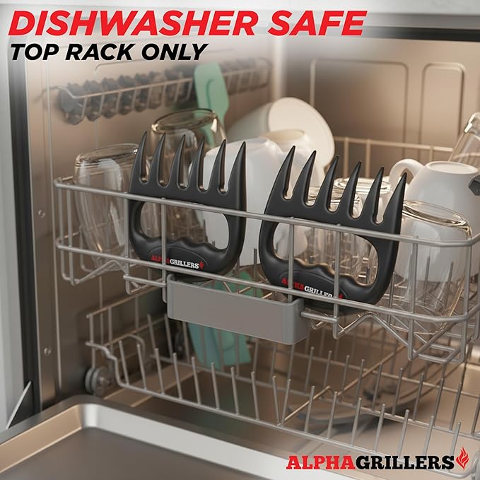 Alpha Grillers Meat Shredder Claws - BBQ Smoker Accessories Grilling Gifts for Men - Stocking Stuffers for Men - White Elephant Gifts Useful Ideas - Grill Tools for Pulled Pork