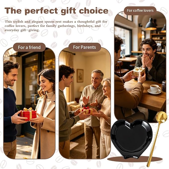 Coffee Spoon Rest Black Ceramiccoffee Spoon Holder Cute Coffee Bar And Corner - Image 7